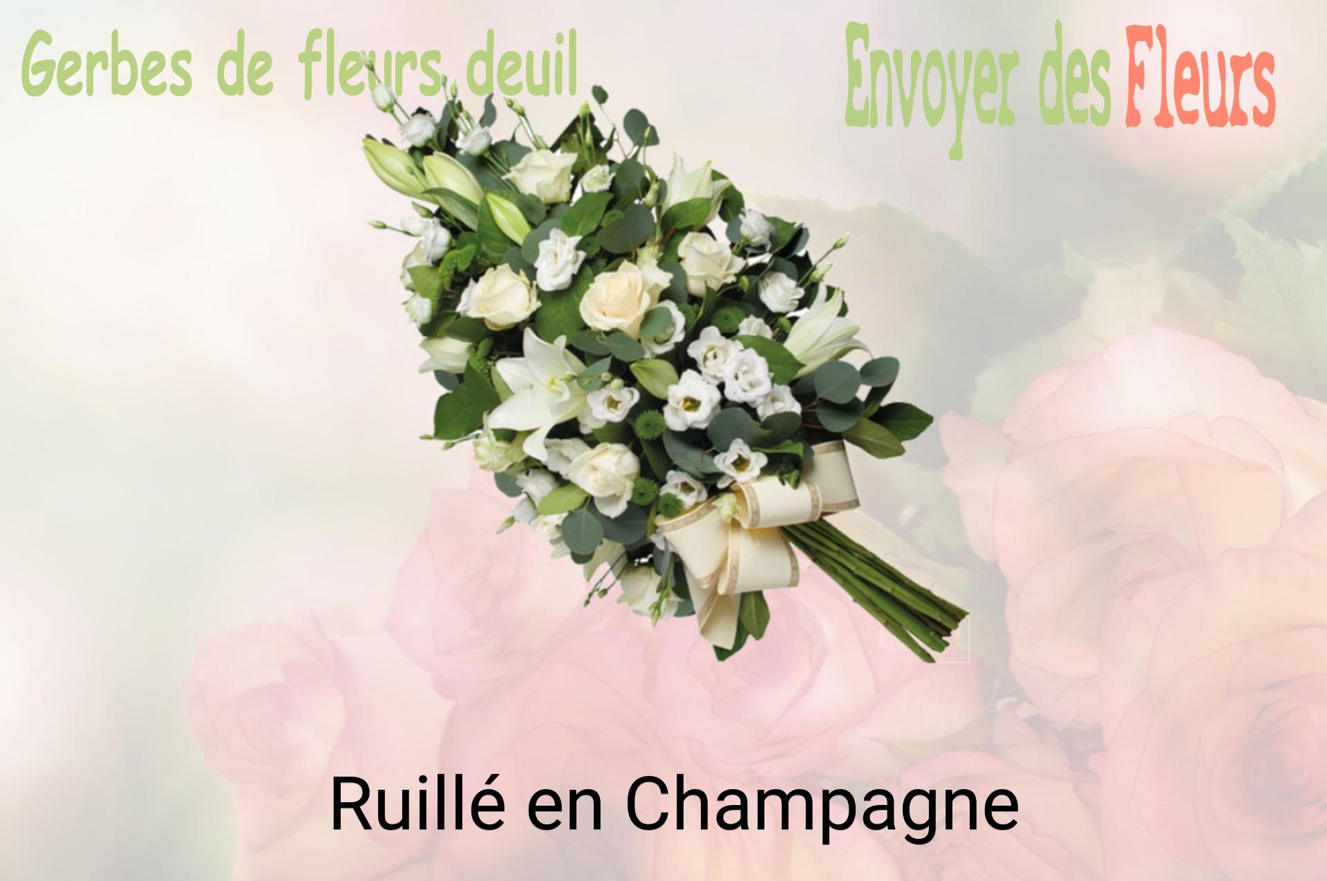 Gerbe de fleurs de deuil livrée à Ruillé-en-Champagne